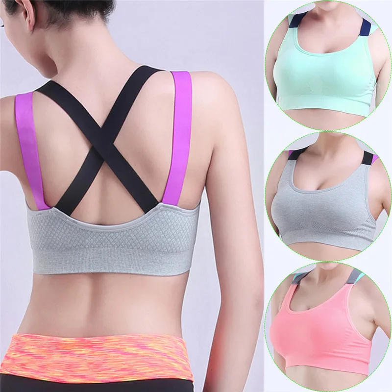 9 Colors Women Zipper Push Up Sports Bras,Padded Wirefree Shockproof Gym Fitness Athletic Running Yoga Vest Sports Tops