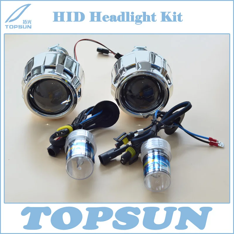 2014 Car Styling Retrofit Kit Including 35W H1 HID Bi Xenon Headlamp Bulb 3000K And Projector