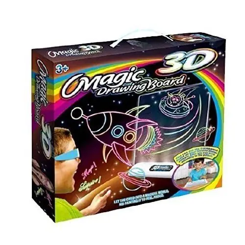 Волшебная 3D доска для рисования, игрушка, красочная ручка для рисования, планшет, необычная трехмерная детская портативная доска для рисования - Цвет: Space