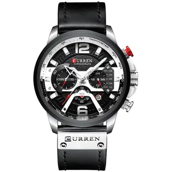 

CURREN Casual Sport Watches for Men Blue Top Brand Luxury Military Leather Wrist Watch Man Clock Fashion Chronograph Wristwatch