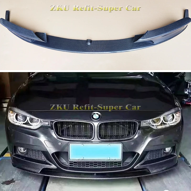 MP Style Carbon Fiber Front Bumper Lip Spoiler for BMW F30/F35 M tech M