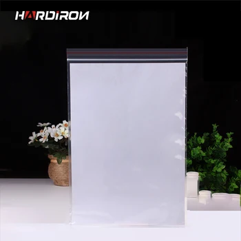 

HARDIRON 0.05mm PE Clear Self Sealing Zip Lock bags Plastic Package Pouches White Transparent zipper reclosable packaging bags