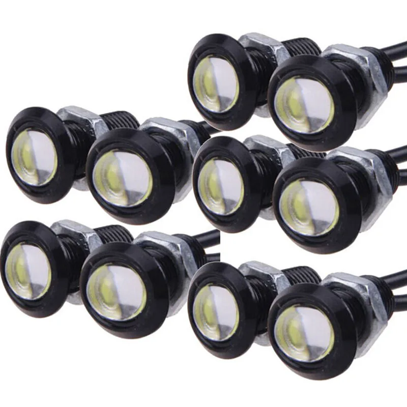 20Pcs 9W 18mm Waterproof Eagle Eye led Car Lights DRL Daytime Running