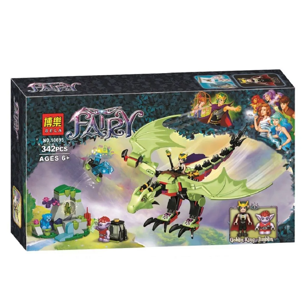 

Bela Elves The Goblin King's Evil DRAGON 41183 Building Kit Model Toys For Children 10695 Compatible Legoings Elves Brick Figure