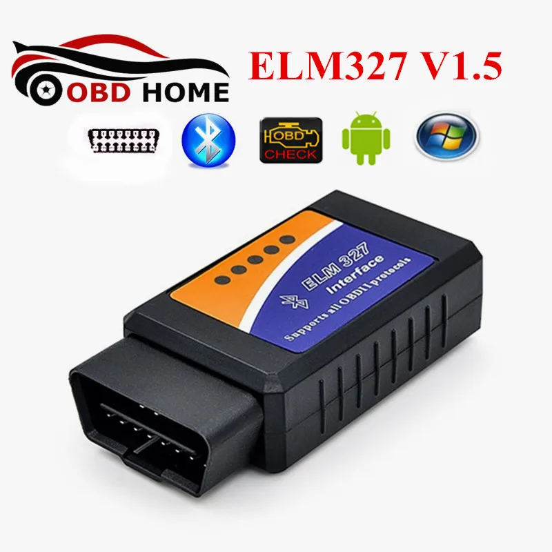 OBD2 ELM327 V1.5 Bluetooth диагностический сканер штрих-кода может подключения по шине Can ELM 327 Scantool индикатора проверки двигателя Автомобильное устройство чтения кода тестер