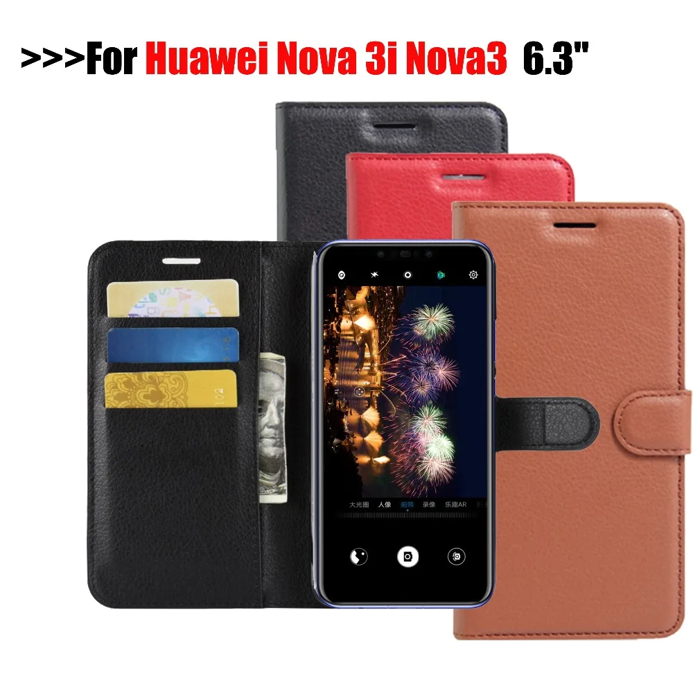 2018 для huawei nova 3 &amp я кожаный чехол Подставка Книга защита карты Classsical