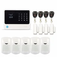 Touch Screen Home Alarm Panel IOS Android APP WIFI GSM GPRS Security Alarm System PIR Motion Detector Door Window Sensor