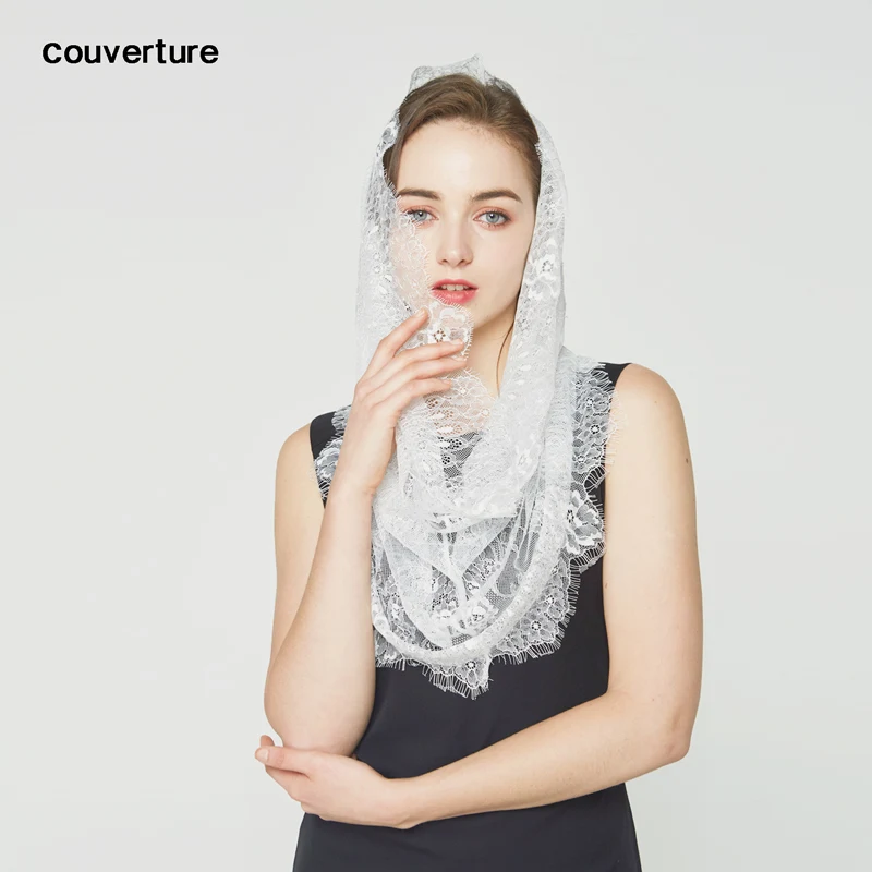 Кувертюр invierno mujer 2019 хиджаб шарф кружевная Женская бандана шале femme sjaals voor dames headtie