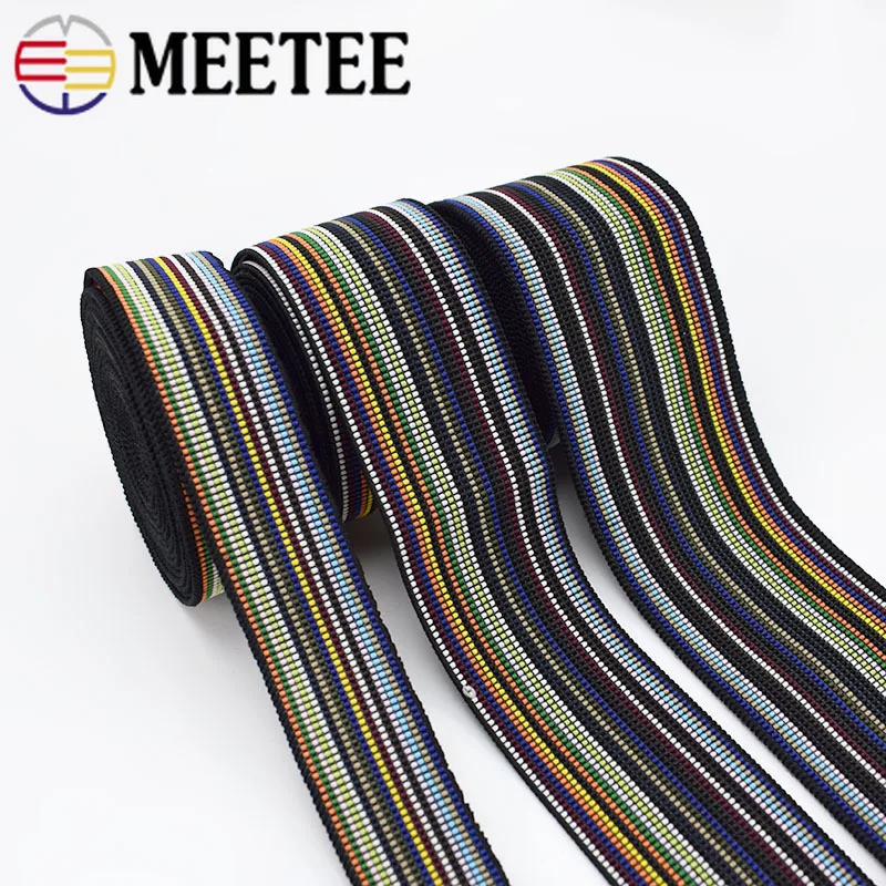 Meetee 2 метра 25/40/50 мм цветная утолщенная эластичная тесьма DIY Ремесло Декор Одежда