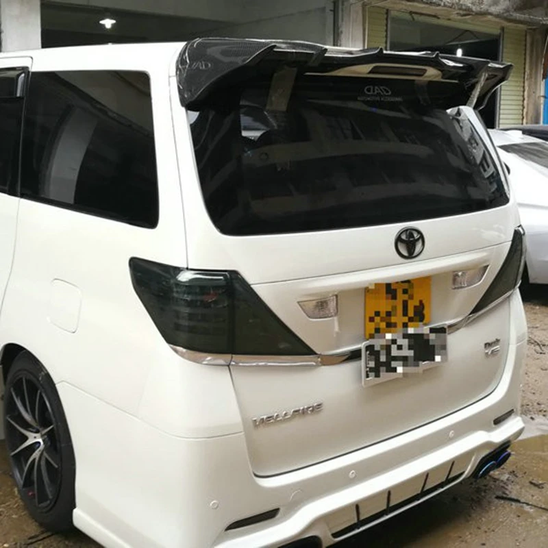 Car Styling Carbon fiberTrunk Boot Wing Roof Lip Spoiler For Toyota Alphard 2012 2013