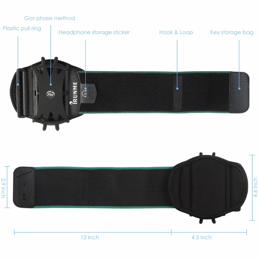 Gym running armband for iPhone X 8 7 waterproof case arm with outdoor fitness equipment wrist bag for 4 to 6 inch mobile phone-10