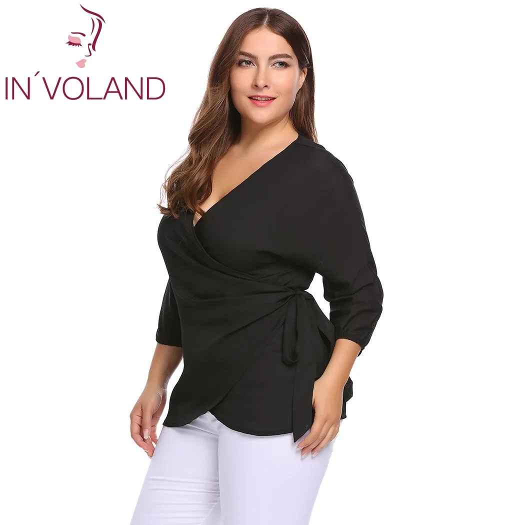Женская блузка IN'VOLAND с длинным рукавом большого размера XL 5XL|shirt big|shirt big sizeplus size