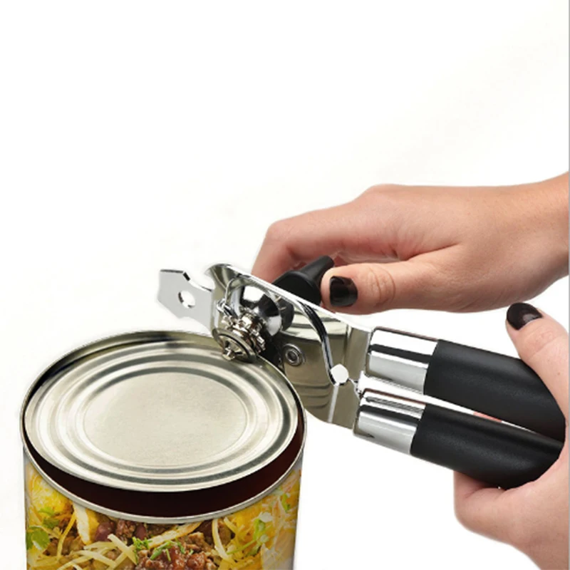 

1pc Safe Bottle Opener Knife Professional Ergonomic Manual Can Opener Side Cut Manual Kitchen Gadgets for Jars Canisters