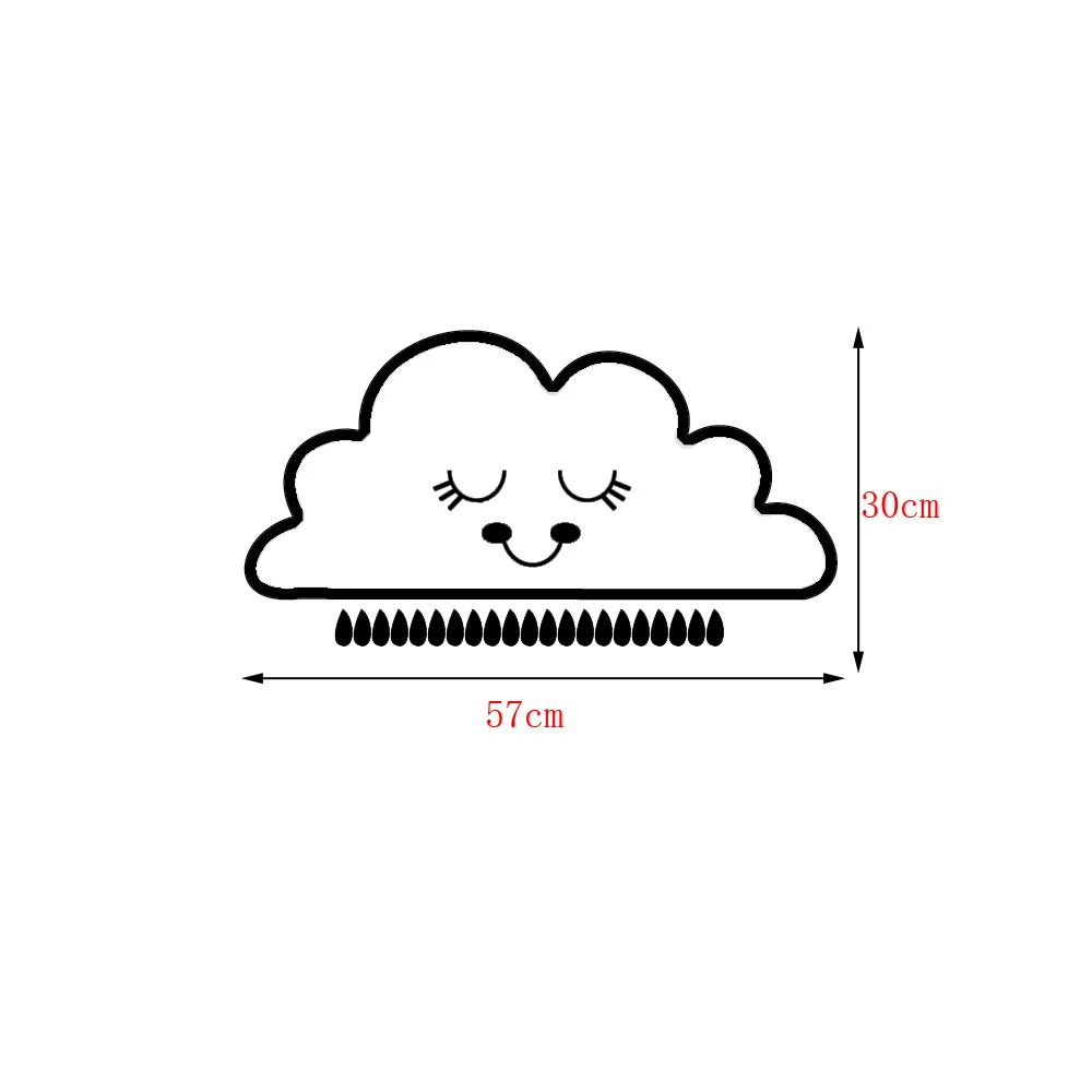 Мультфильм милый улыбающийся облака капли дождя дождь стикер стены для детей детские комнаты домашний декор ребенок подарки на день рождения виниловые наклейки на стены