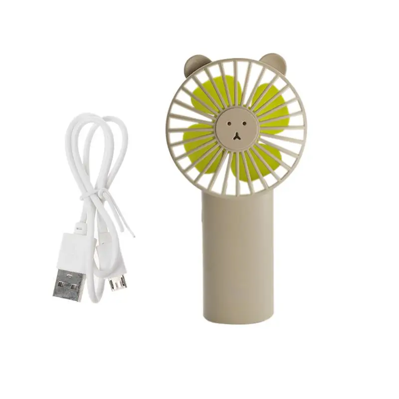 Bear Portable Handheld USB Rechargeable Handy Fan Cooler Portable 3 Speed Adjustable Mini Desktop Cooling Fan for Child Outdoor