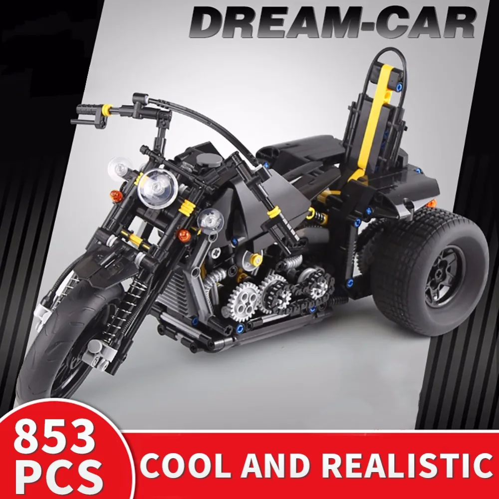 

2018 XINGBAO 03020 Technic Car Series The Heavy Motorcycle Three-wheeled Building Blocks Set Toy for kids Compatible Legoly wy30