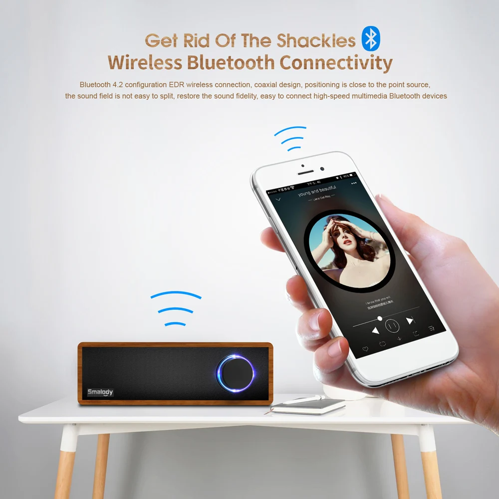 Fashion Classic Wooden Sound structure design Bluetooth Speaker Portable Wooden Wireless Speakers Stereo Mini Subwoofer