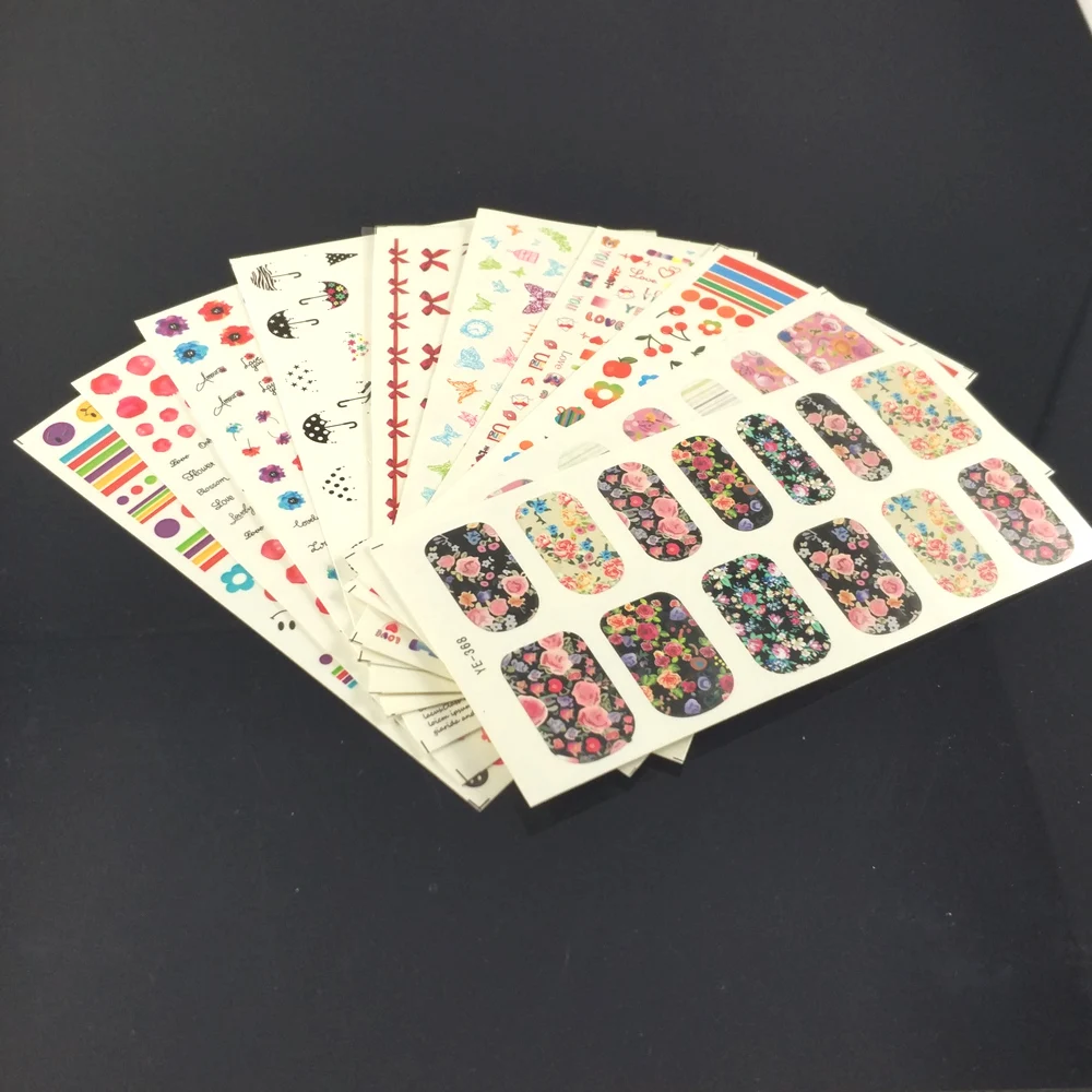 

10 PCS NAIL ART BEAUTY WATER STICKER DECAL SLIDER TATTOO FLOWERS BOW TIE SMILING FACES UMBRELLA YEQC01-10