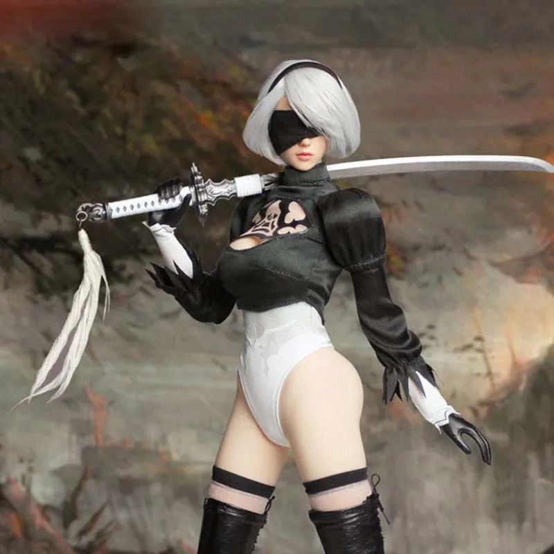 Игра PS4 1/6 Косплей 1/6 Nil механический Эра робот Ulha AUTOMATA2B комплект одежды без фигуры для Phicen Body бледная игрушка m3n