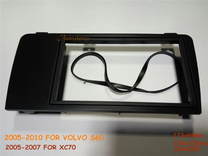 Два din DVD рамка автомобиля радио фасции Для VOLVO S60 2005-2010; V70, XC70 2005-2007 dash Mount Kit Adapter Trim ZW11-558