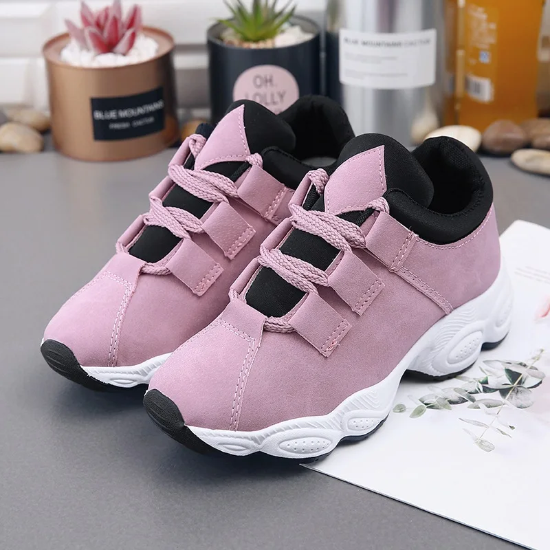 Women Sneakers Shoes Lace Up Women Shoes Summer Breathable Vulcanize Shoes Women Chunky Sneakers Platform Trainers Ladies Shoes