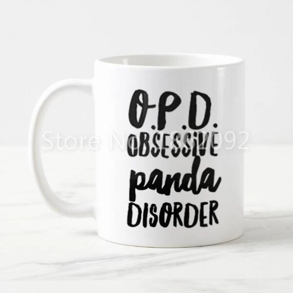 Забавная чашка с пандой OPD Obsession Panda Disorder кофейные кружки и чашки для чая Новинка письмо Типографика Crazy Panda леди кружки Coworker 11 унций