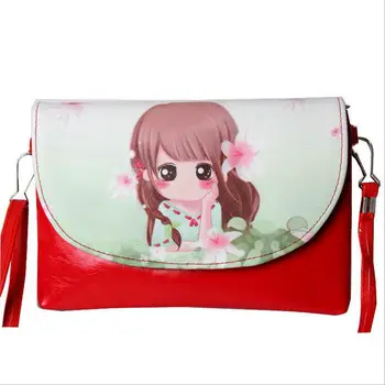 

Girls Mini PU leather Cartoon Handbags Printed Flap Women Shoulder Bags Female Purse and children Handbags Crossbody Loveing Bag
