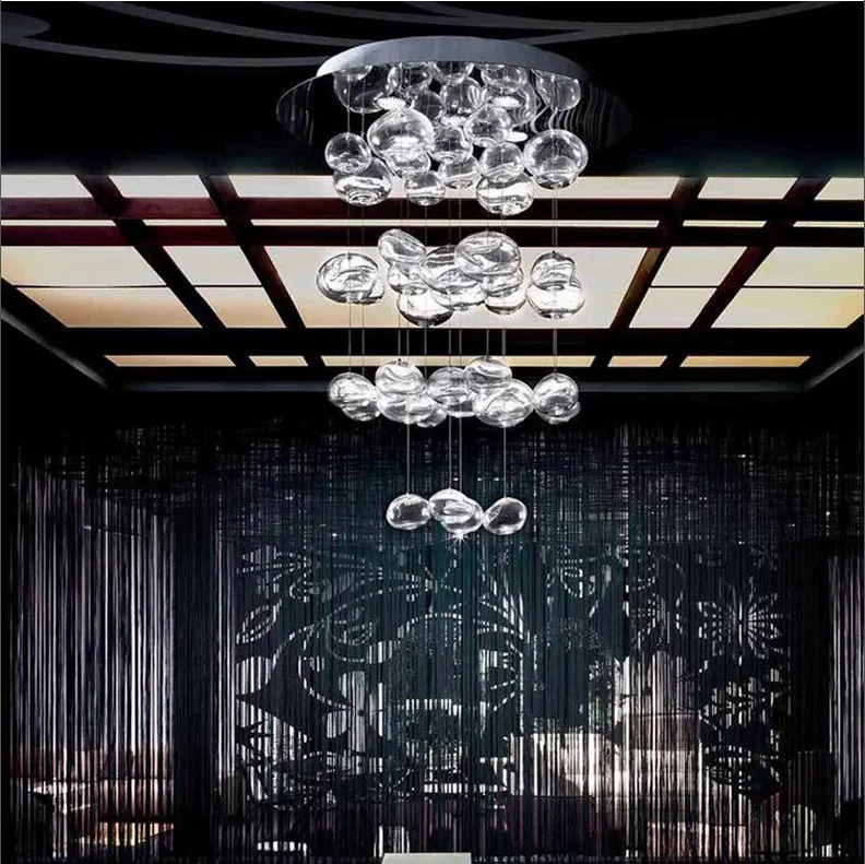 modern europe height 70cm100cm150cm crystal bubble glass led chandelier ceiling lamp lights - Dining Room Chandelier Height modern europe height 70cm100cm150cm crystal bubble glass led chandelier ceiling lamp lights - Dining Room Chandelier Height