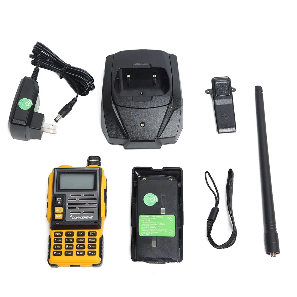 Quansheng TG-007 Walkie Talkie двухдиапазонный УКВ DTMF FM КВ трансивер 10 км Range Любительское Портативный радио CB Хэм 2 способ радио