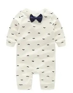 Одежда для малышей Новинка для новорожденных; комбинезоны комбинезон для младенцев мальчиков девочек одежда с длинным рукавом Товары для новорожденных - Цвет: Белый