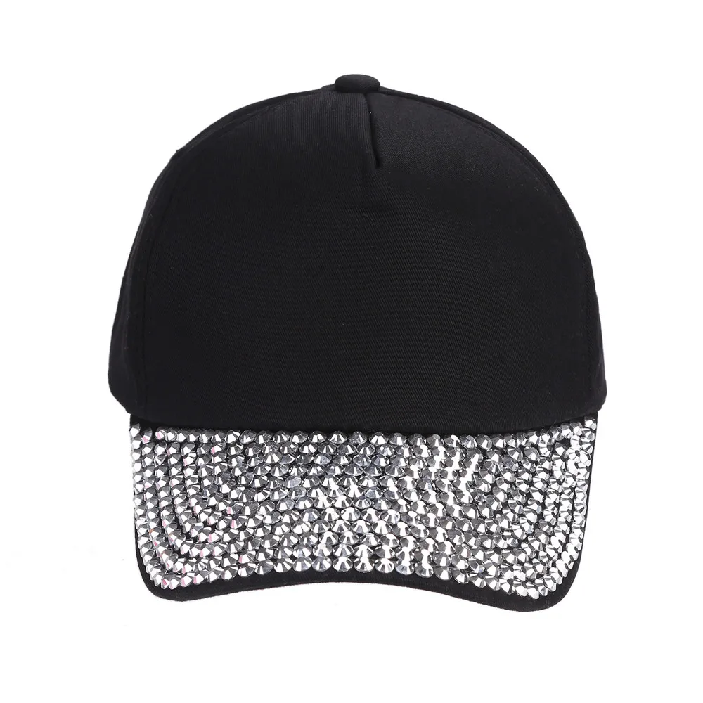 Womens New Fashion Baseball Cap Rhinestone Paw Shaped Snapback Hat czapka z daszkiem