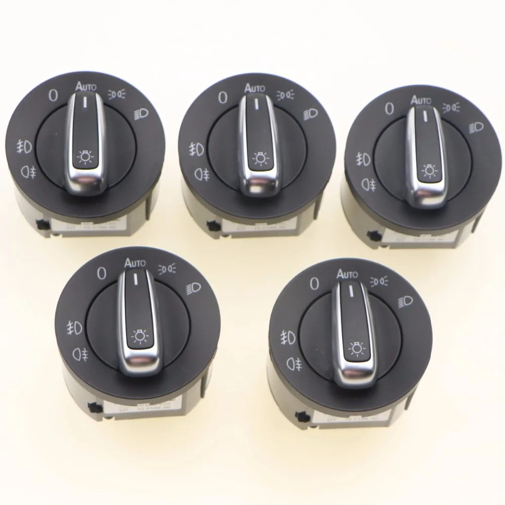 Buy 5Pcs Original Chrome Auto Car Headlight Switch Fog