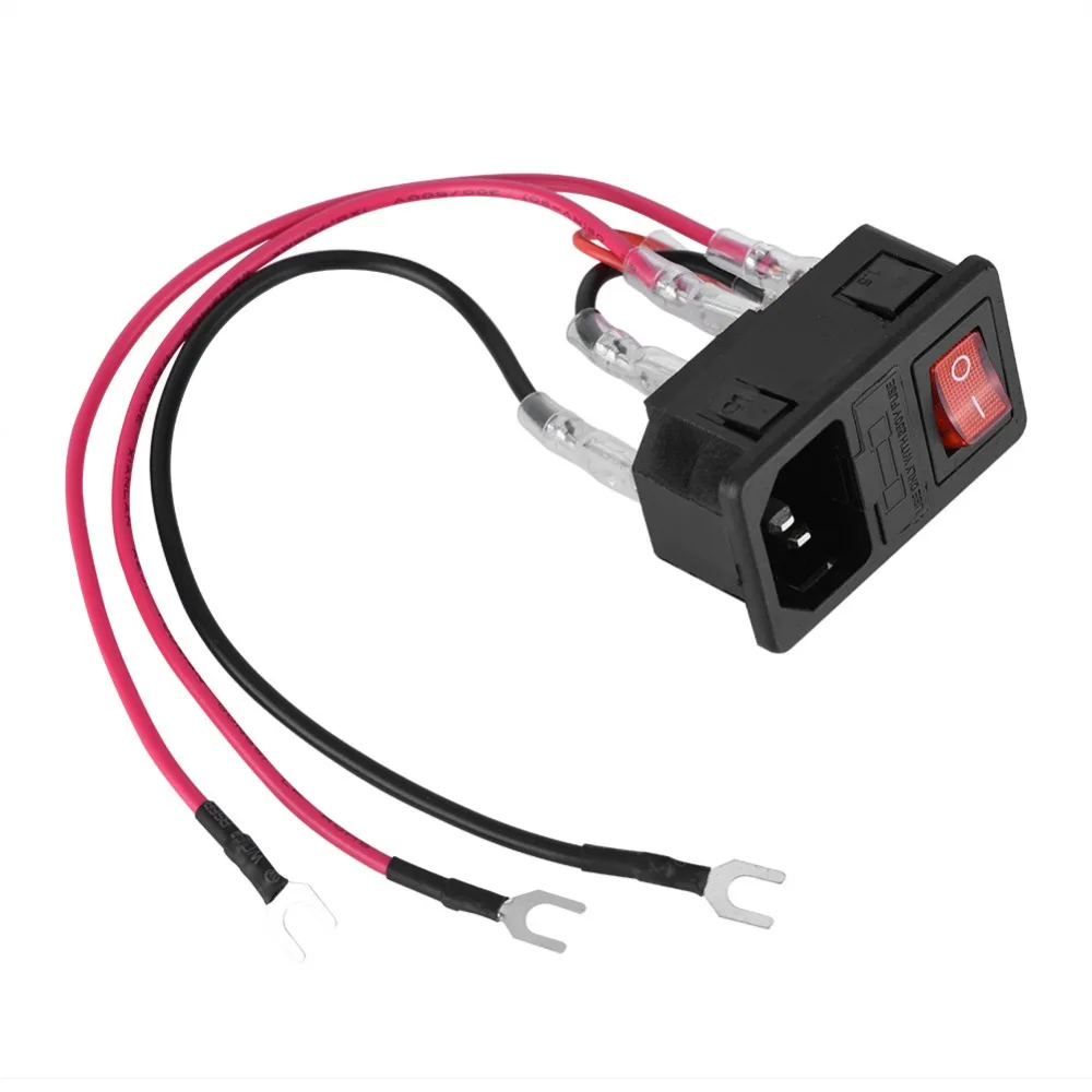 

Rocker Switch U-type Plug 15A 220V/110V Power Supply Switch/Adapter Socket Module with a Fuse for 3D Printer