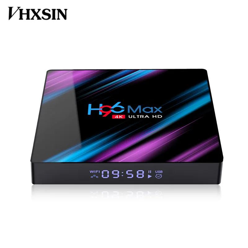 VHXSIN 2 шт./лот H96 MAX 3318 ТВ приставка Android 9 Rockchip RK3318 Четырехъядерный 4G Ram 32GB 64GB Rom H.265 4K Google Play Netflix H96 Max
