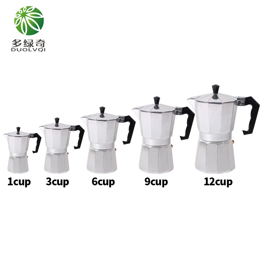 Duolvqi 1/3/6/9/12cup плите moka Кофе итальянский производитель Топ Мока эспрессо cafetera