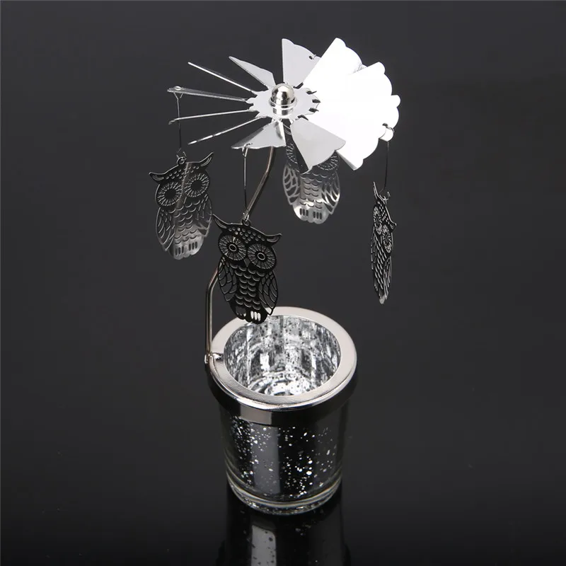 Argent Rotary Tea Light Candle Holders METAL Mariage Fête Table Décoration 