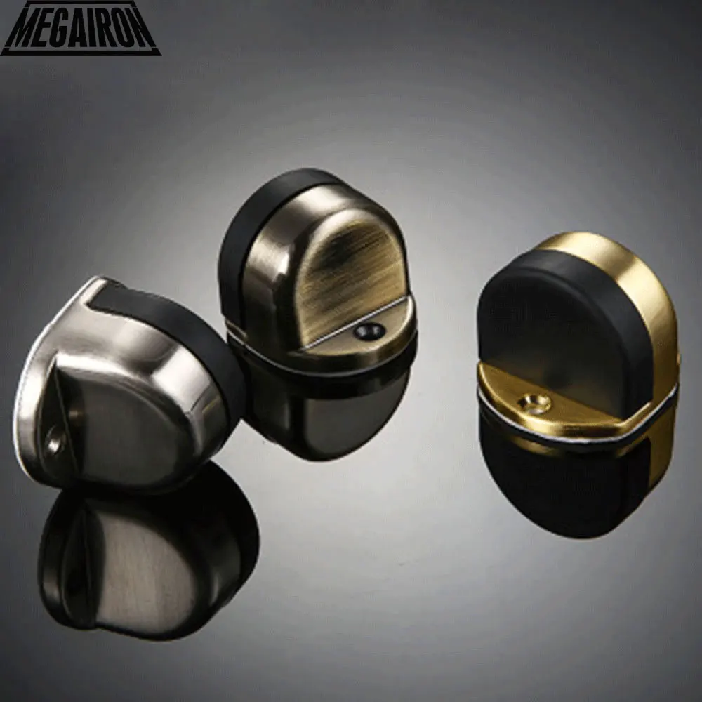

MEGAIRON Zinc Alloy Rubber Door Stop Bedroom Door Resistance Invisible Turtle Top Door Stopper with Screw