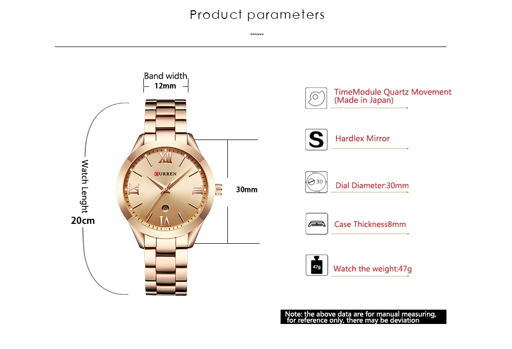 CURREN наручные часы для женщин, роскошные женские часы из розового золота, кварцевые женские часы, модные женские часы, новинка, Relogio Feminino