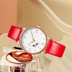 Модные женские часы прекрасно ремешок малый циферблат кварцевые часы женские наручные часы Простой Кристалл Леди Смотреть Платья