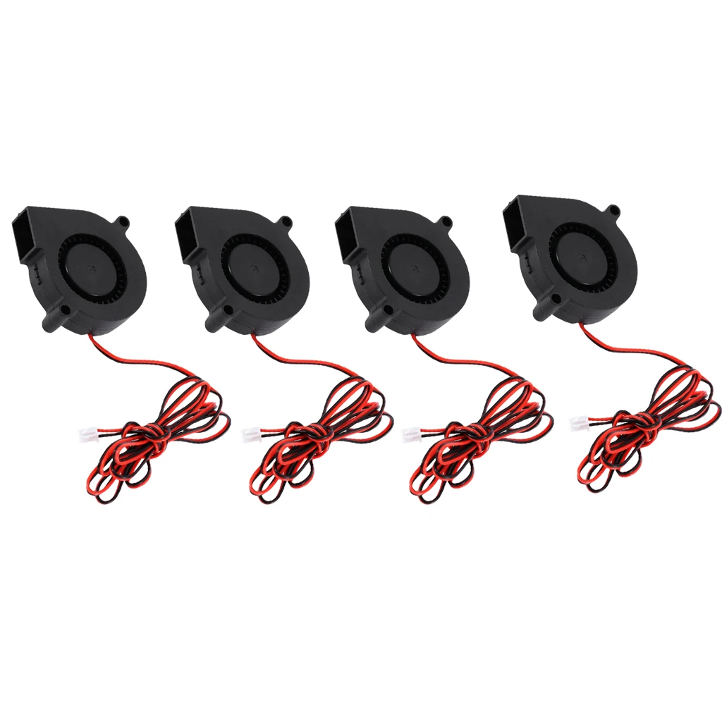 4 Pieces Silent Radial Turbo Blower Fan Cooling Fan DC 24V for 3D Printer