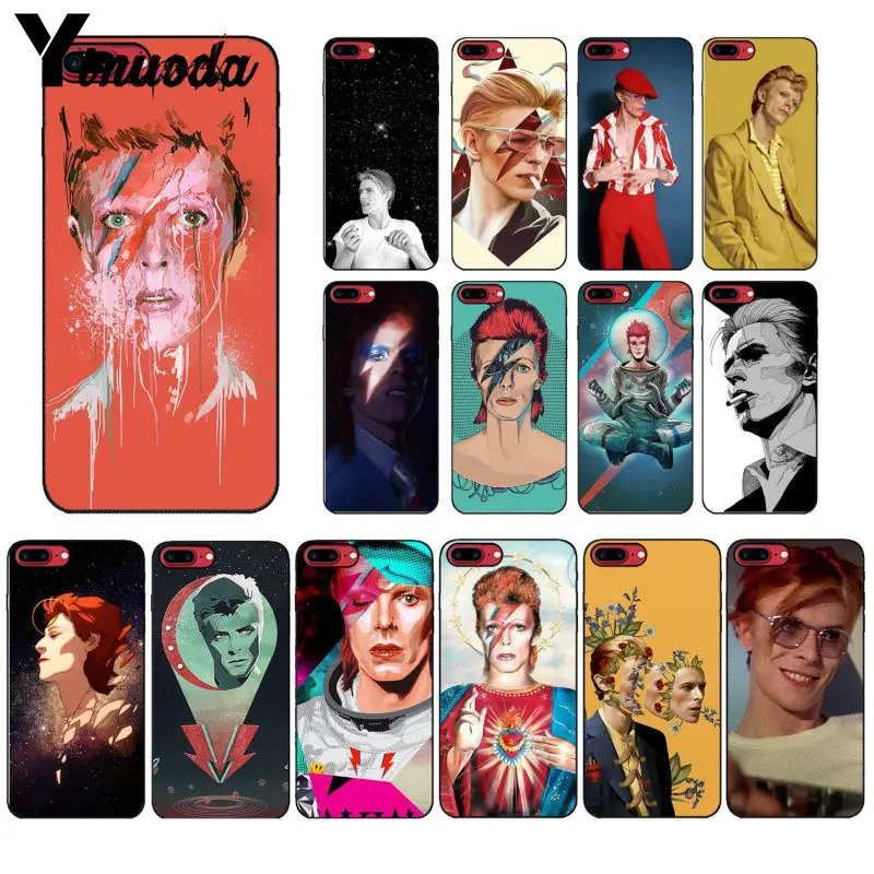 Yinuoda David Bowie чехол для телефона с рисунком DIY iPhone 6S 6plus 7 7plus 8 8Plus X Xs MAX 5 5S XR | Мобильные