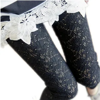 

High Waist Sexy Women Spring Summer 2019 Lace Hollow Out Ankle-Length Leggings Female Thin New Elastic Lace Slim Leggings CQ1483
