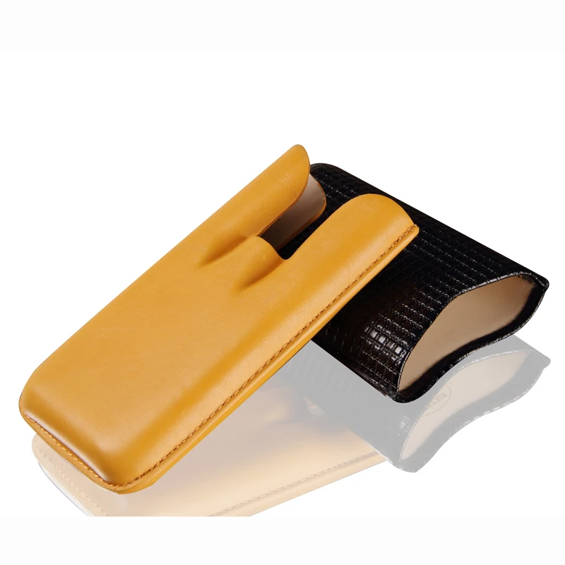 

Genuine Leather 3 Tubes Cigar Storage Case travel gadgets mini Humidor Pocket Fit Real Leather Cigar Box Case Smoker Accessories