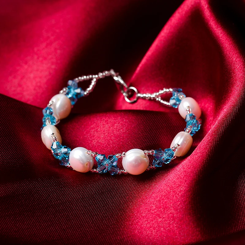 

Korean version of the natural pearl bracelet multi-layer authentic fresh water meters small pearl loose-button accessories lady
