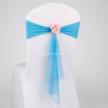200 шт спандекс пояса стул створки свадьба лайкра галстук-бабочка лента с канделябр искусственный цветок и органза