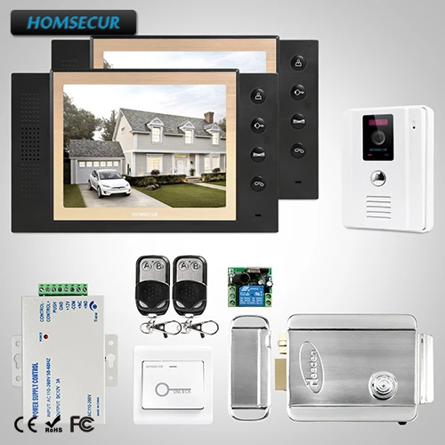 

HOMSECUR 8" Video Door Entry Security Intercom+Outdoor Monitoring for House/Flat TC011-W + TM801-B