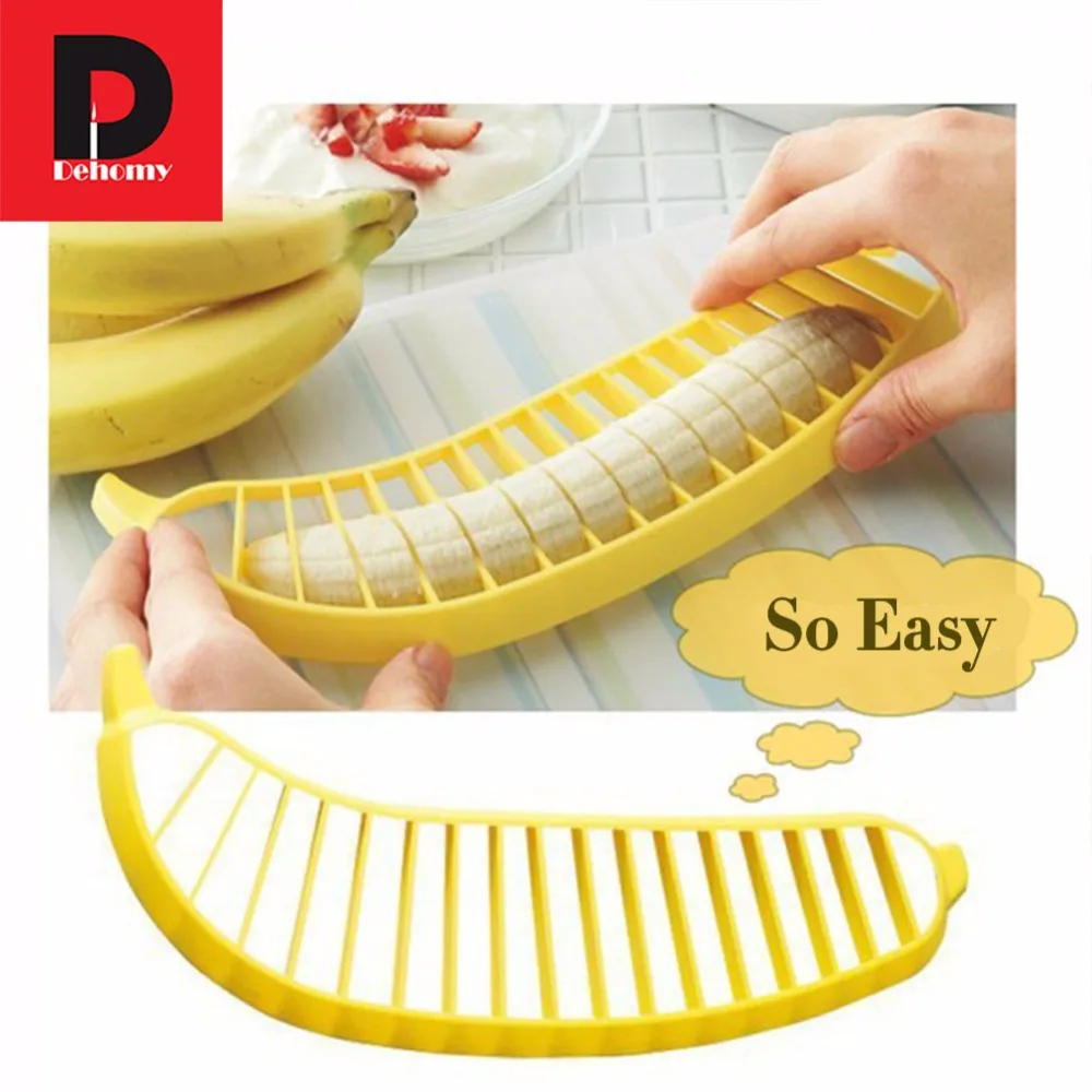 

Dehomy Manual Slicers Plastic Banana Slicer Cutter Fruit Vegetable Tools Salad Maker Chopper Cutter Sausage Cereal Cooking Tools