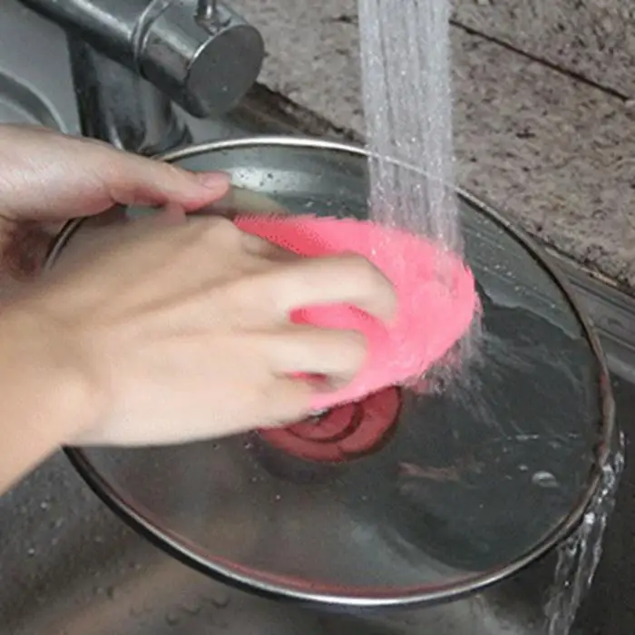 Практичная губка для мытья посуды скруббер силиконовая Мягкая Чистящая Антибактериальная щетка Инструмент Кухонные принадлежности QJS