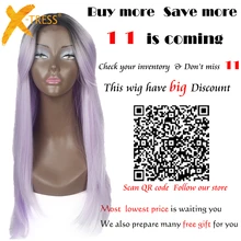 Factory Price Cosplay Lace Front Wig Heat Hesistant Synthetic Machine Made 6A Grade Straight 24inches Lace Front Wig For Cosplay