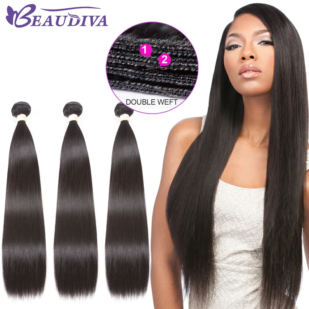 Beaudiva human hair extensions brazilian straight hair